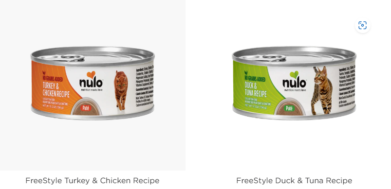 Nulo FreeStyle Turkey & Chicken and Duck & Tuna pâté cans